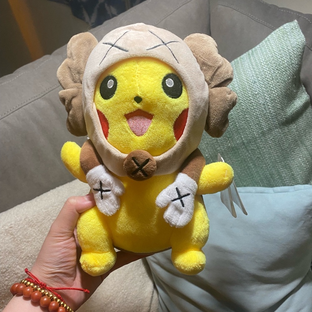 Pikachu in Kaws costume plush